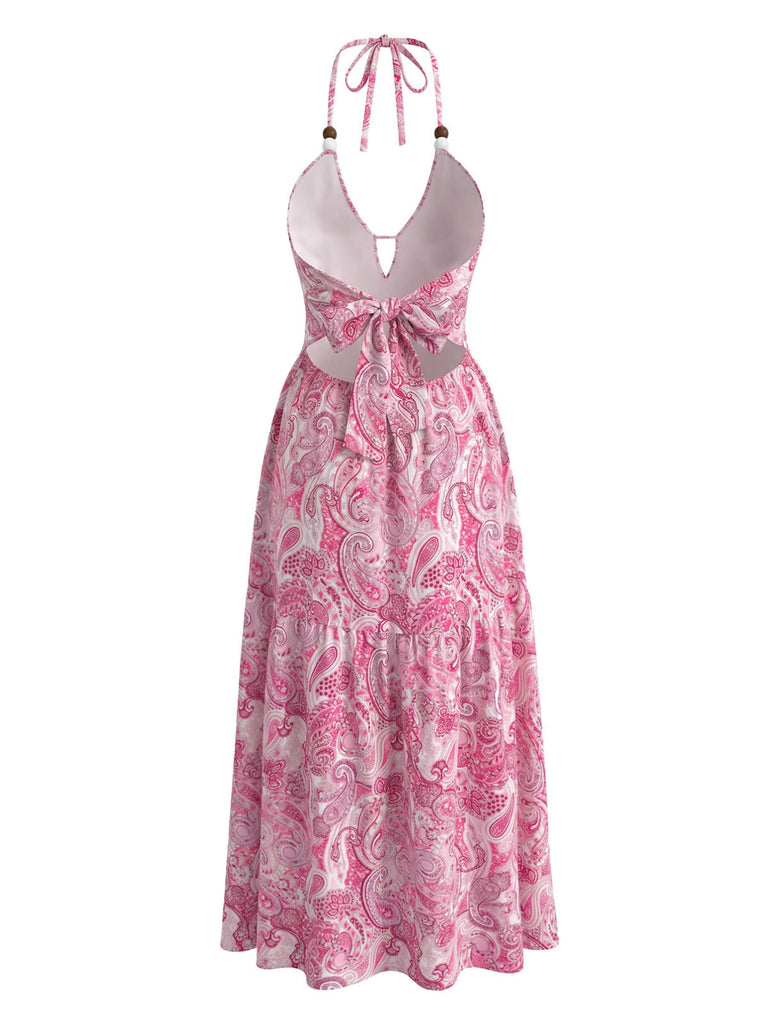 Pink 1940s Vintage Floral Print Swing Dress, vintage dress, retro fashion, rockabilly, pin-up fashion - perfect for women who love vintage and retro fashion