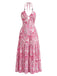 Pink 1940s Vintage Floral Print Swing Dress, vintage dress, retro fashion, rockabilly, pin-up fashion - perfect for women who love vintage and retro fashion