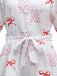 Pink 1950s Bow & Floral Belted Lapel Romper - vintage jumpsuit, retro fashion