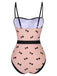 Pink 1950s Bow Polka Dots Print One-Piece Swimsuit — because 1950s glamour never goes out of style