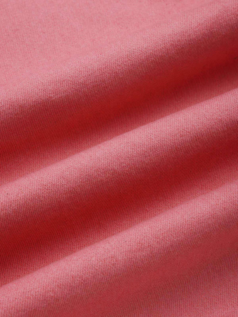 Pink 1950s Cotton Rose Button Pants - vintage fashion, retro style