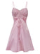 Pink 1950s Embroidered Floral Mesh Satin Nightgown - vintage nightgown, retro sleepwear, elegant red
