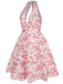 This Pink 1950s Floral V-Neck Dress wraps her in 1950s elegance, one twirl at a time