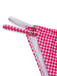 Pink 1950s Gingham Halter Double Layer Bikini Set - vintage swimsuit, pin-up swimwear for vintage lovers