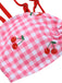 Pink 1950s Plaid & Cherry Strap Swimsuit, vintage swimsuit, pin-up swimwear - perfect for women who love vintage and retro fashion
