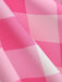 Pink 1950s Plaid Patchwork Spaghetti Straps Dress — the kind of 1950s dress that makes strangers smile