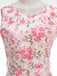 Pink 1950s Round Neck Roses Belted Dress - vintage dress, retro fashion, rockabilly