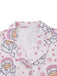 Pink 1950s Santa Print Fur Trim Pajama Set - vintage fashion, retro style