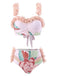 She's wearing Pink 1950s Spaghetti Strap 3D Floral Swimsuit and the whole beach remembers the 1950s