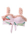 This Pink 1950s Spaghetti Strap 3D Floral Swimsuit carries 1950s vacation dreams in every stitch
