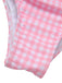 Pink 1950s Spaghetti Strap Heart Plaids Swimsuit: 1950s Riviera elegance, reimagined for her