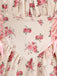 Pink 1950s Strap Ditsy Floral Lace-Up A-Line Dress — the kind of 1950s dress that makes strangers smile