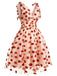 Pink 1950s Strawberry Mesh Swing Dress — vintage elegance for the modern woman