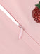 She slips into this Pink 1950s V-Neck Strawberry Mesh Swing Dress and suddenly it's a 1950s daydream