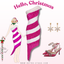 She slips into this Pink 1960s Candy Cane One-Shoulder Dress and suddenly it's a 1960s daydream