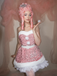Pink 1960s Christmas Fur Sequin Strapless Dress - vintage dress, retro fashion