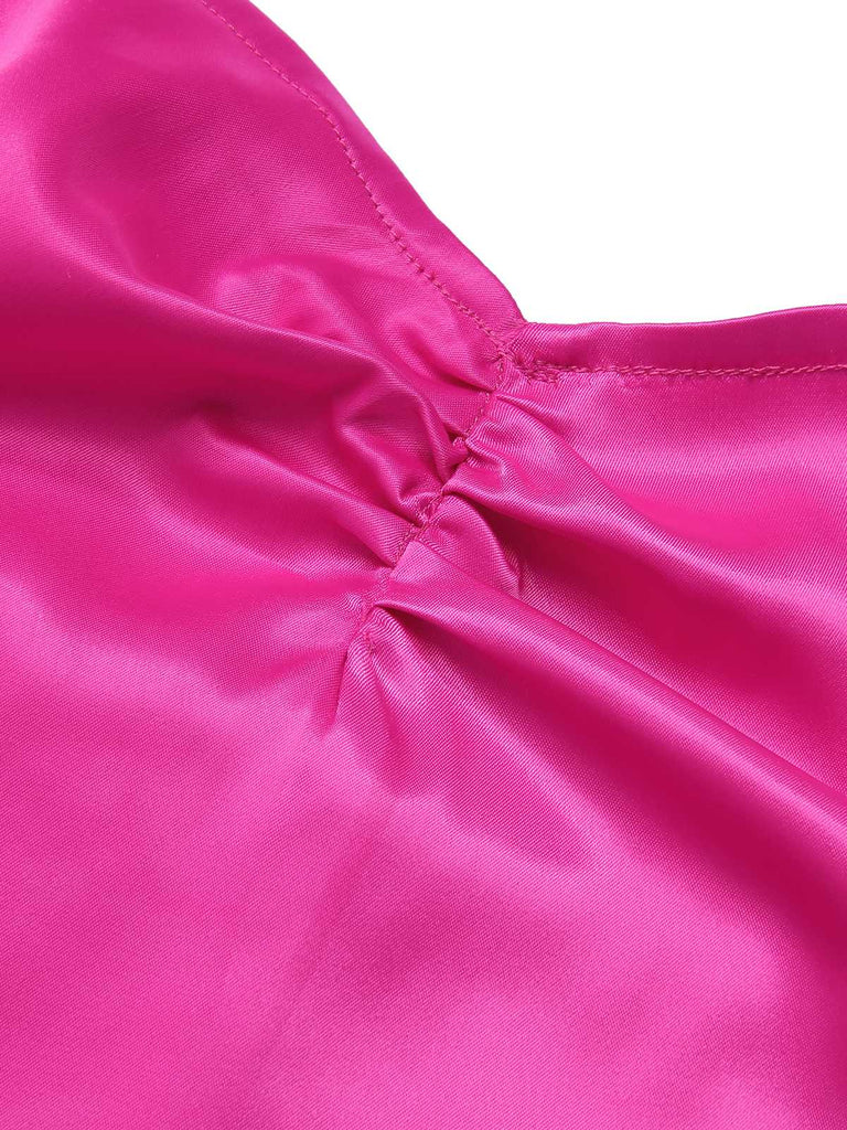 Pink 1960s Halter Sequined Wrap Dress — a 1960s silhouette that turns sidewalks into runways