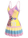 Pink 1960s Hot Girl Print Bodycon Mini Dress, vintage dress, retro fashion - perfect for women who love vintage and retro fashion