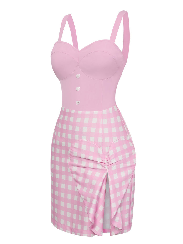 1960s Plaid Heart Slit Strap | 1960s | vintage dress, retro fashion