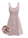 Pink 1960s Plaid Tweed Mini Pinafore Dress - vintage dress, retro fashion