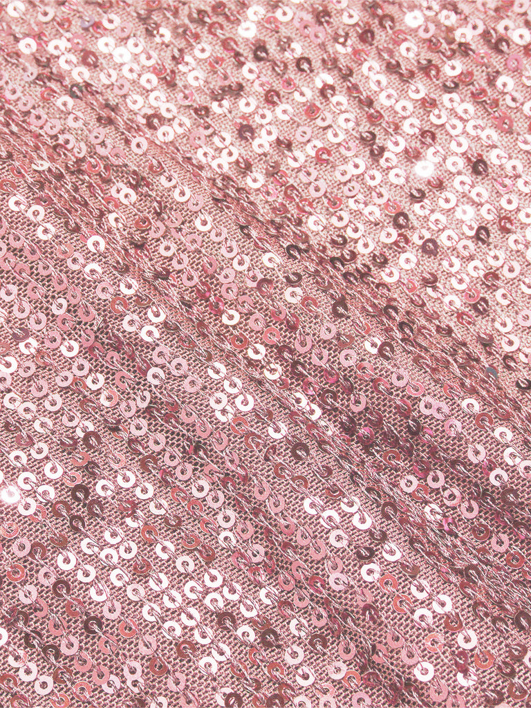 Pink 1960s Sequined Wide-Leg Jumpsuit - vintage jumpsuit, retro fashion