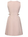 Pink 1960s Waist Hollow Out Solid Dress, vintage dress, retro fashion - perfect for women who love vintage and retro fashion