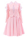 Pink 1960s Wicked-Inspired Glinda Costume Set - vintage fashion, retro style, elegant red