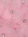 Pink 1970s 3D Floral Rhinestone Crop Top - vintage fashion, retro style