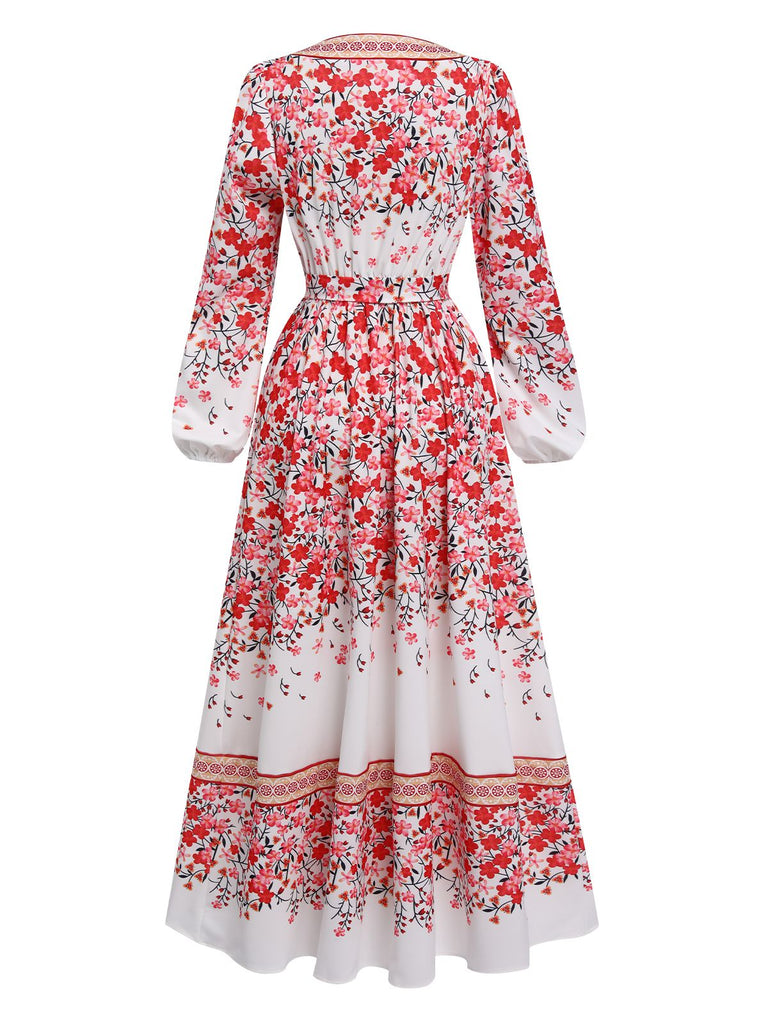 1970s Floral Boho Style VNeck | 1970s | vintage dress, retro fashion