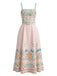 Pale Pink 1950s Floral Cami Classic Dress