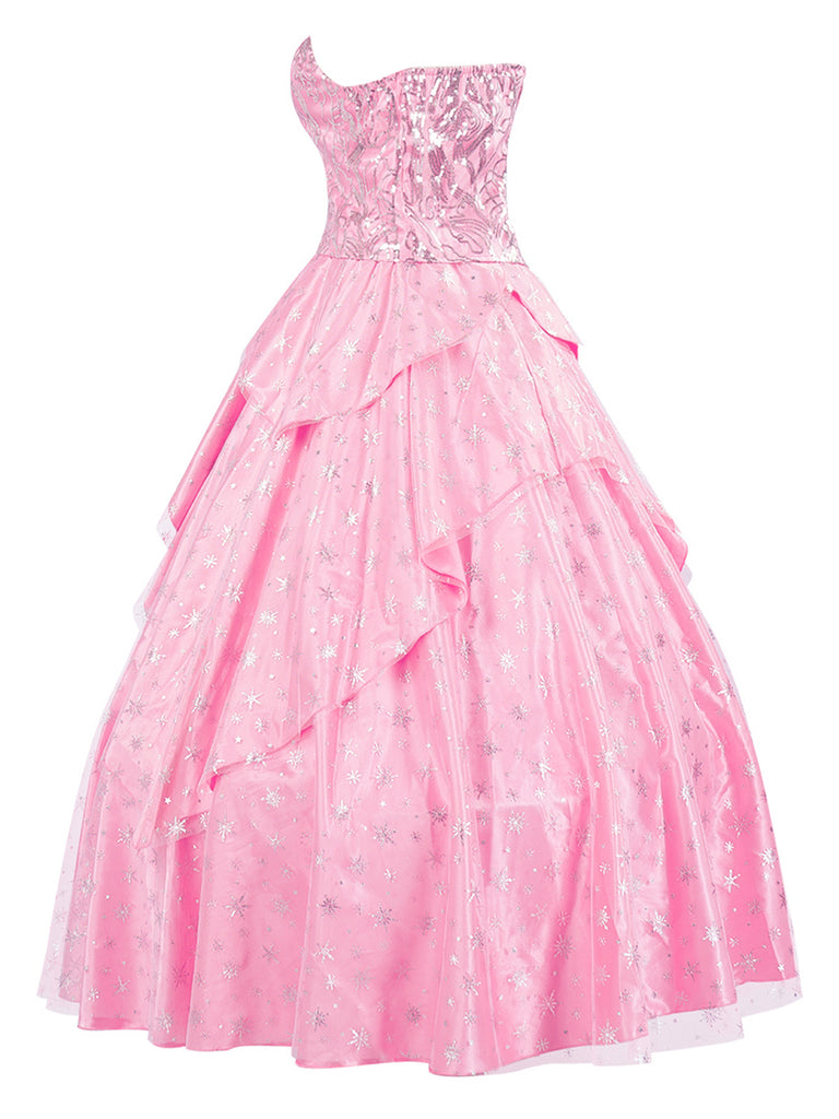 Pink 1970s Wicked Sequined Top & Swing Mesh Skirt: a 1970s classic that whispers rather than shouts