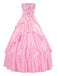 This Pink 1970s Wicked Sequined Top & Swing Mesh Skirt brings 1970s soul to her everyday