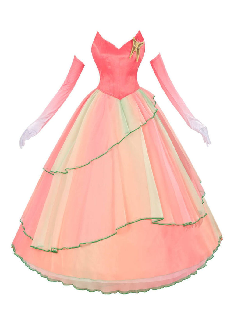 Pink 1970s Wicked Witch Glinda Top & Skirt Set - vintage skirt, retro style