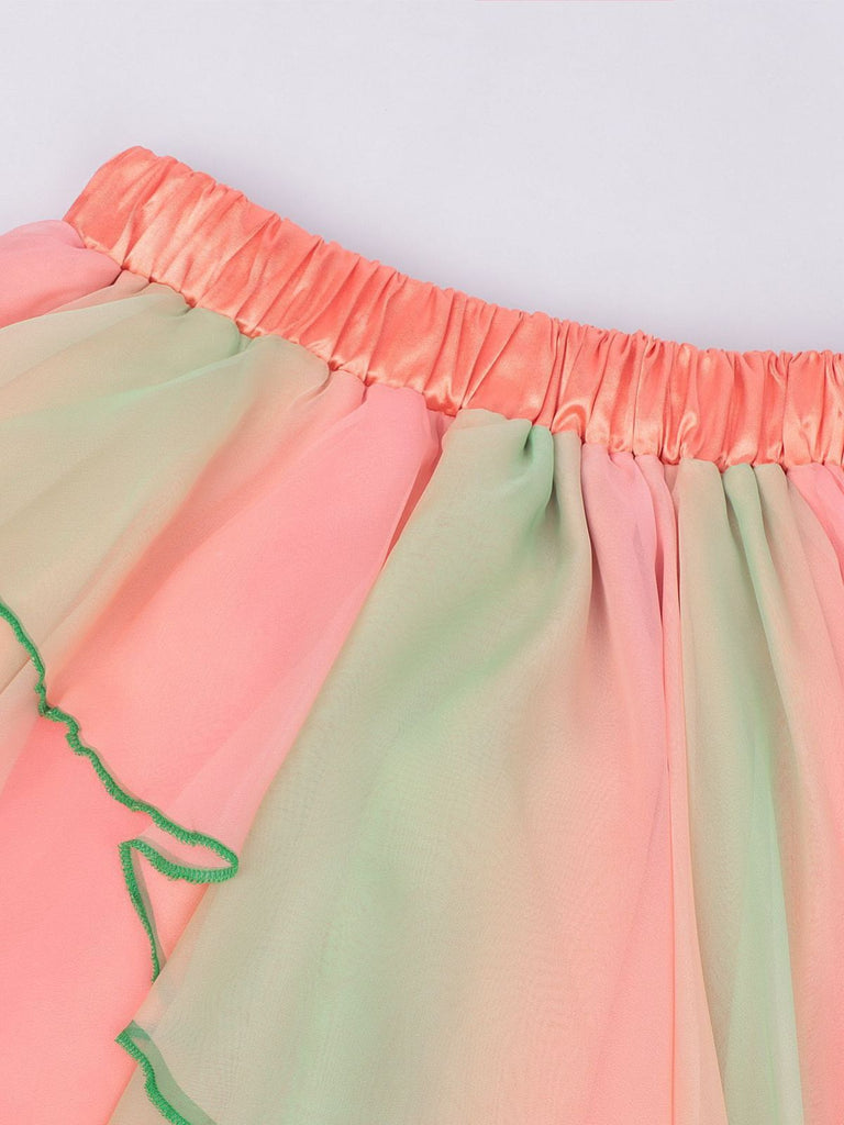 Pink 1970s Wicked Witch Glinda Top & Skirt Set - vintage skirt, retro style