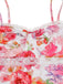 Pink 1980s Floral Print Slip Bodycon Maxi Dress - vintage dress, retro fashion