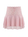 Pink 1980s Lace Embroidered Mini Skirt - vintage skirt, retro style for vintage lovers
