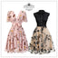 Pink Flowers And Birds Bowknot V-Neck Dress: timeless style reimagined