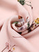 Pink Flowers And Birds Bowknot V-Neck Dress: timeless style reimagined