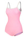 Pink & White 1950s U-Back Strap Swimsuit, vintage swimsuit, pin-up swimwear - perfect for women who love vintage and retro fashion
