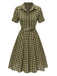 Plaids 1950s Buttoned Belted Swing Dress — vintage elegance for the modern woman