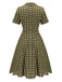 Plaids 1950s Buttoned Belted Swing Dress — vintage elegance for the modern woman