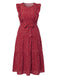 Plus Size Red 1940s Ruffle Polka Dot Swing Dress, vintage dress, retro fashion, rockabilly, pin-up fashion - perfect for women who love vintage and retro fashion