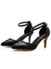 She finds her vintage story in this Pointed Toe Leather Stiletto Heels Shoes