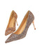 She finds her vintage story in this Pointed Toe Sequins Glitter High Heels Shoes