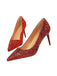 She finds her vintage story in this Pointed Toe Sequins Glitter High Heels Shoes