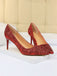This Pointed Toe Sequins Glitter High Heels Shoes whispers vintage secrets to those who notice