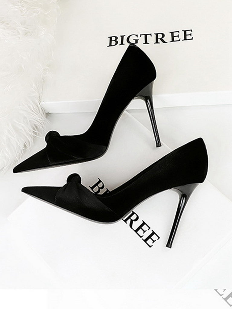 Pointed Toe Velvet Stiletto Heels Shoes — vintage vintage charm for her modern wardrobe