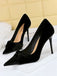 This Pointed Toe Velvet Stiletto Heels Shoes whispers vintage secrets to those who notice