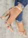 Pointed-Toe Embroidered Suede Chunky Heel Shoes - vintage shoes, retro heels, elegant red
