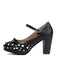 Polka Dot Round Toe Chunky Heels: timeless vintage elegance she makes her own